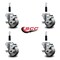 Service Caster 3'' Semi Steel Swivel 7/8'' Expanding Stem Caster Set with Brake, 4PK SCC-EX20S314-SSS-TLB-78-4 - alternate 3